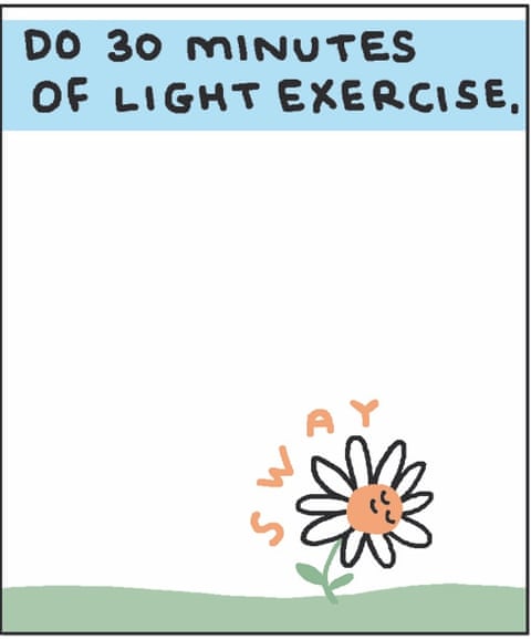 Simone Lia cartoon No 324 Happiness boosting daily routine, panel 2