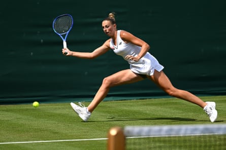 Alicia Dudeney of Great Britain plays a forehand