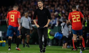Luis Enrique shows his dejection at the final whistle