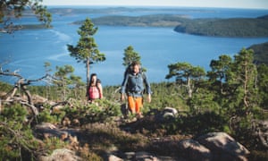 Hiking on the Swedish coast