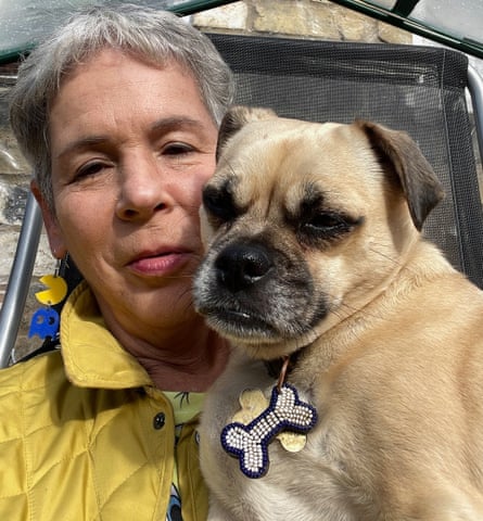 Pamela Wesson and her dog, Lola