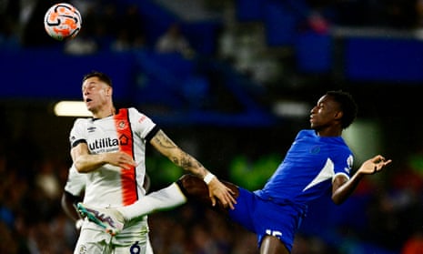 Chelsea v Luton: Premier League – live | Premier League 7 Luton Town's Ross Barkley in action with Chelsea's Nicolas Jackson.