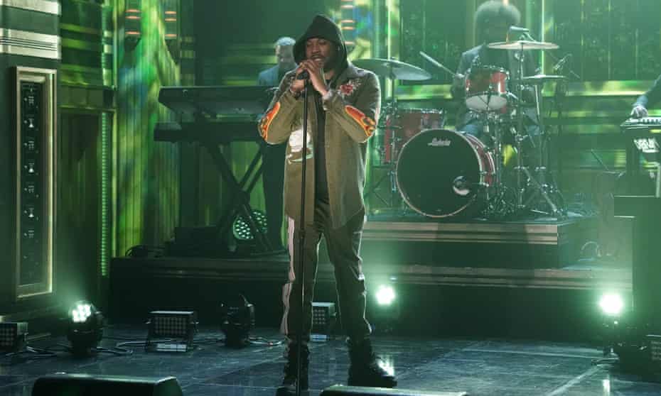 Meek Mill performs on the Tonight Show Starring Jimmy Fallon, 21 November, 2018.