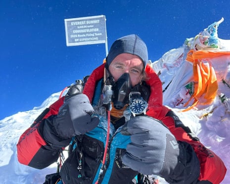 Mitch Hutchcraft at the Everest summit