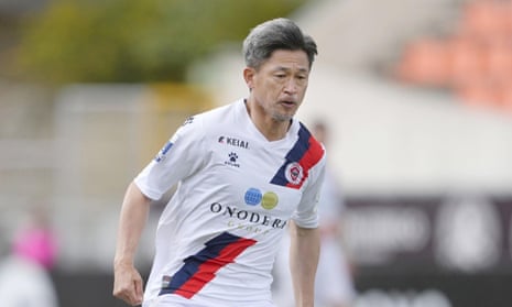 Kazuyoshi Miura on his debut for Oliveirense