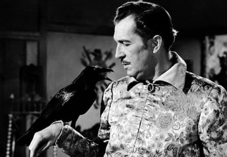 Vincent Price and corvid friend in the 1963 The Raven. Photograph: Allstar/AIP