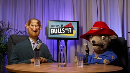 A dishevelled-looking Paddington appearing alongside ‘Prince Harry’ on the episode.