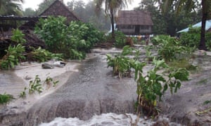 Tropical Cyclone Pam rips through Kiribati in 2015.