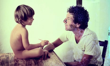 The young Adam Cohen and his father Leonard Cohen