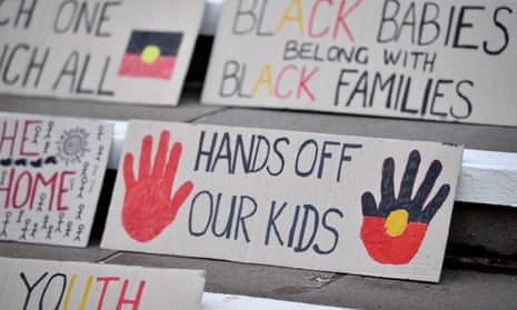 Protesters gather for a march organised by Grandmothers Against Removals (GMAR) to mark Aboriginal and Torres Strait Islander Children's Day, Sydney.