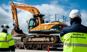 Construction work and eqipment at Hinkley Point