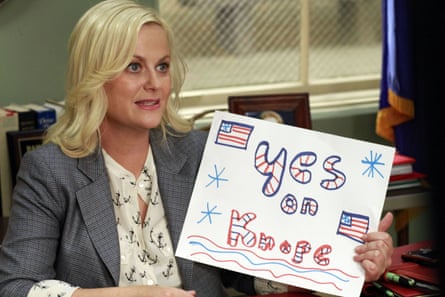 Office politics … Amy Poehler as Leslie Knope in Parks and Recreation.