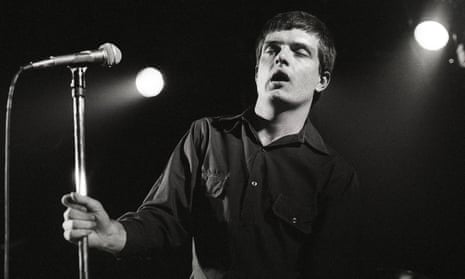 Joy Division singer Ian Curtis on stage in Rotterdam in January 1980.