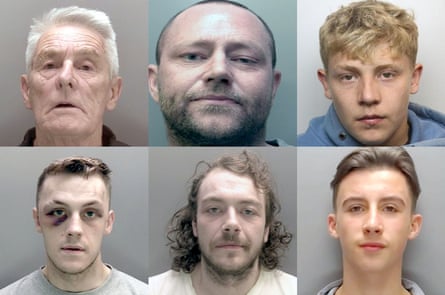 Some of those who have pleaded guilty to offences during the riots. Top row: William Morgan, John O’Malley, and Kenzie Roughley. Bottom row: Ellis Wharton, his brother Adam, and Cole Stewart.