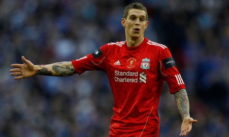 Daniel Agger in action for Liverpool in the 2012 Capital One Cup final, against Cardiff City at Wembley. The Merseyside club eventually won on penalties