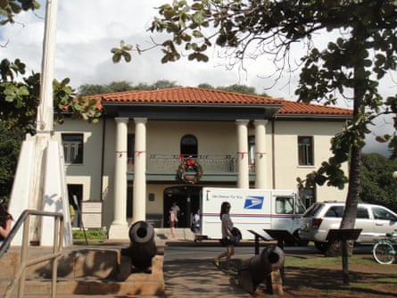 Built in 1859, the old Lahaina court and custom house is pictured before its destruction in the wildfires.