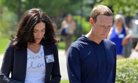 Sheryl Sandberg and Mark Zuckerberg at the Sun Valley conference in Idaho, on 8 Jul 2021.