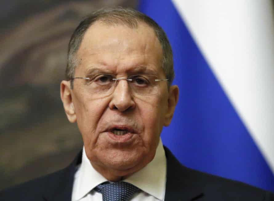 Nato is interfering with political settlement in Ukraine, Russian foreign minister Sergey Lavrov claims.