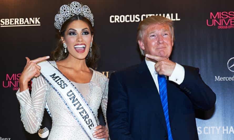 Donald Trump and Gabriela Isler, winner of Miss Universe 2013, in Moscow.