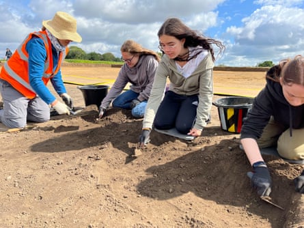 Volunteers excavating in Suffolk in August this year.