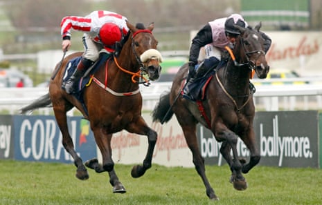 The Real Whacker, left, beats Gerri Colombe.