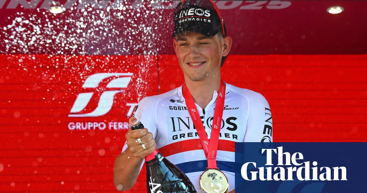 Giro d'Italia: Josh Tarling edges out Roglic for time-trial victory in Tirana