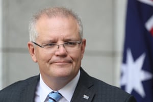 The prime minister, Scott Morrison, whole making the announcement of the overhaul of the public service.
