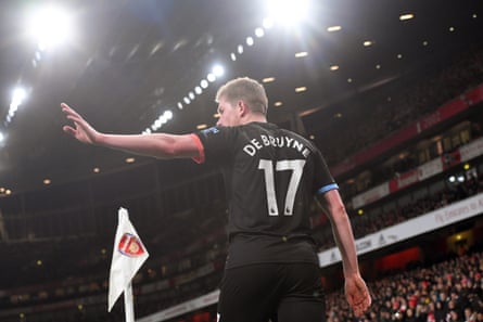Manchester City’s Kevin de Bruyne shone in the spotlight at the Emirates