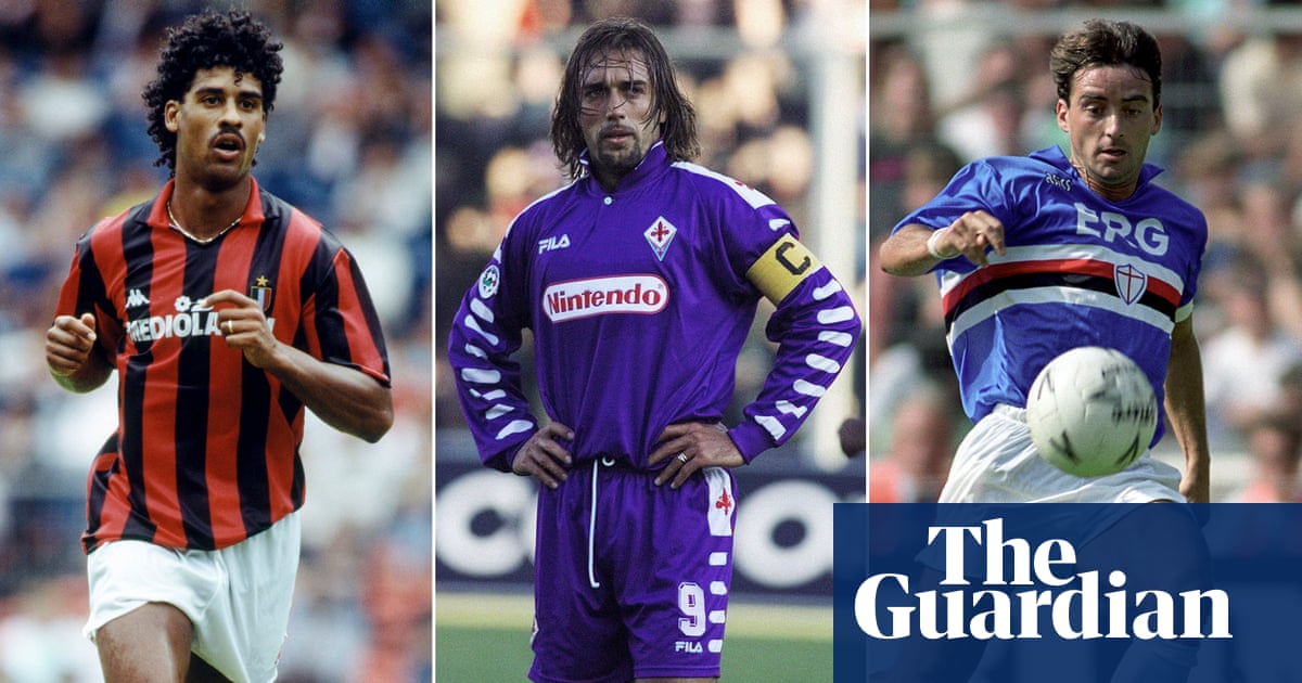 The Best Kits In The Last 50 Years Of Serie A Serie A The Guardian