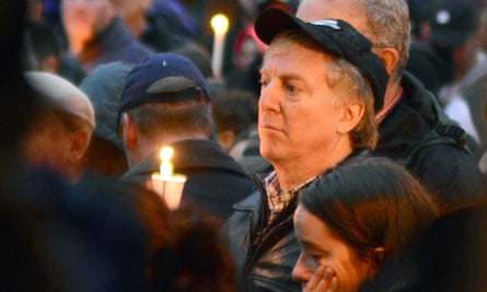 People take part in a candlelit vigil in the Squirrel Hill neighbourhood of Pittsburgh