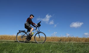 Freewheeling: Kevin Rushby heads for Kap Arkona in Rügen.