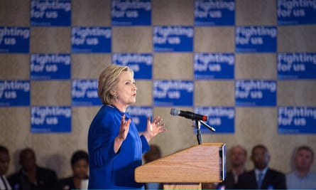 Hillary Clinton campaigning in Illinois ahead of the election.