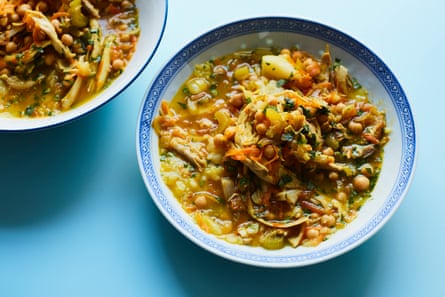 Chicken, chickpea and saffron stew: ‘can feed a family of four and makes for a quick and delicious meal when you are short of time.’
