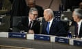 Keir Starmer talk to President Biden at the Nato Summit in Washington.