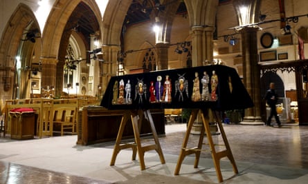 Lying in state … Richard III’s remains before reburial at Leicester Cathedral.