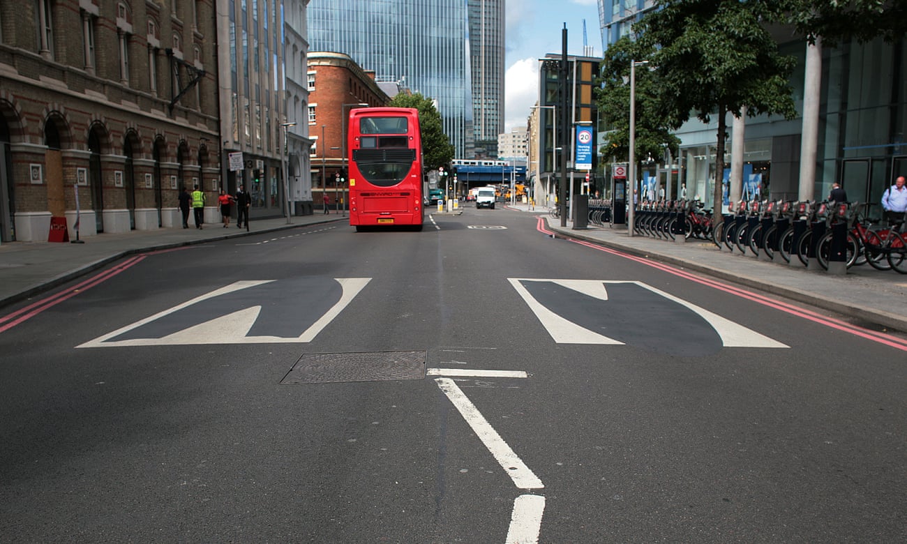 TfL’s ‘invisible’ speed bumps in Southwark, London.
