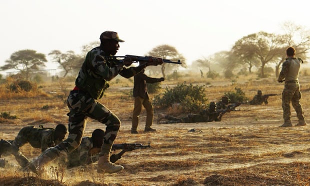 Nigerien service members during a Flintlock exercise in Diffa in 2017.