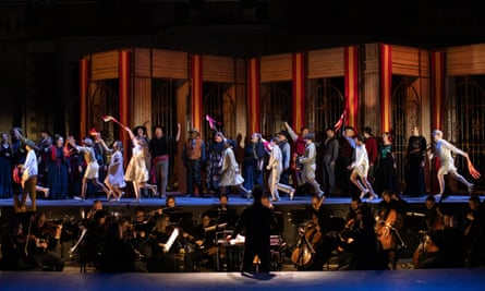 Stealing the show: Opera Holland Park Chorus and Children's Chorus in Carmen.
