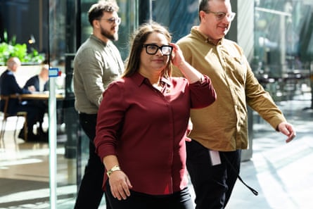 Natalie Levy, centre, told the royal commission antisemitic rhetoric had become normalised in Australia.