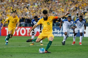 Jedinak slots home to give Australia an unassailable three-goal lead.