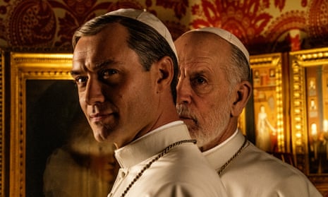 Jude Law and John Malkovich in The New Pope.