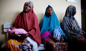 Women wait to see a health assistant at the Shibis health centre.