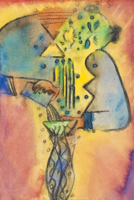 Balotelli (Sweet Cocktail) 4, 2014 , Ofili’s original watercolour detail for the tapestry