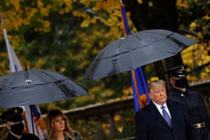 Arlington, USPresident Trump and Melania attend veterans Day observance at Arlington National Cemetery