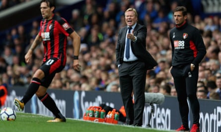Ronald Koeman, centre, tries to get his message across.