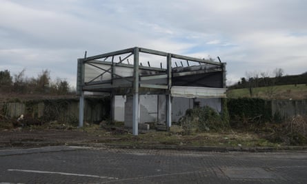 A derelict British customs checkpoint in Newry, Northern Ireland.