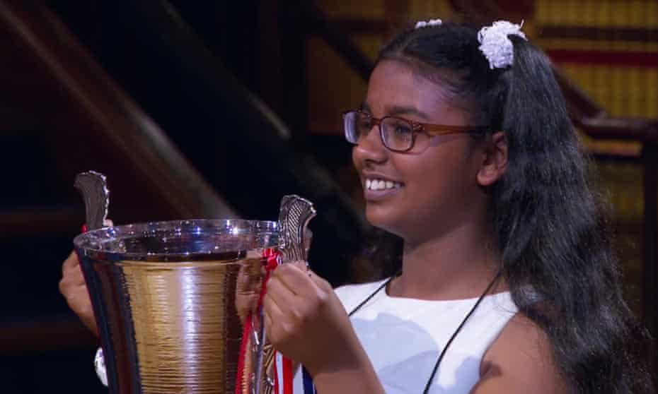Nishi Uggalle, newly crowned champion of Channel 4’s Child Genius.