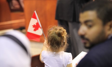 A Canadian citizenship ceremony. The first such ceremony of the Carolean age was carried out via Zoom because of pandemic protocols.