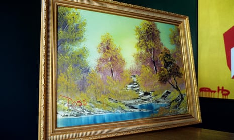 A Walk in the Woods is seen on display at the home of Modern Artifact owner Ryan Nelson in Wayzata, Minnesota. 