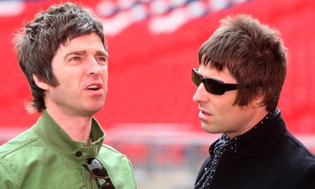 Brotherly love … Noel and Liam ahead of Oasis’ Wembley Stadium concerts in 2008.
